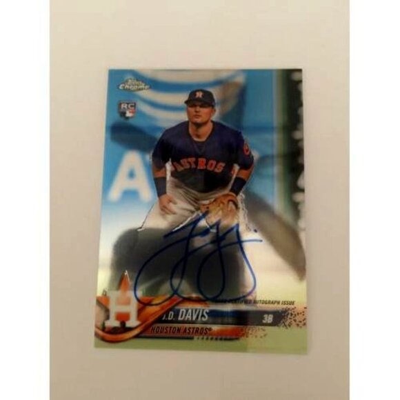 2018 Topps Chrome Rookie Autographs JD Davis Houston Astros #RA-JD (032) - Picture 1 of 2